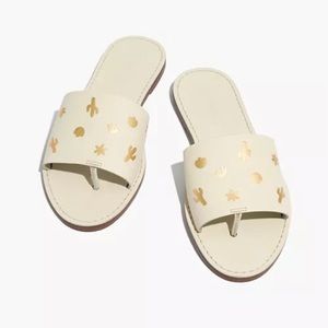 Madewell Boardwalk Cactus Print Slide Sandal 9 NWOT